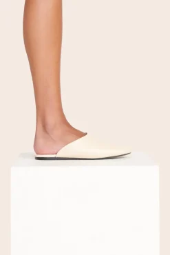 Mules & Flats<STAUD ABBY SLIPPER   CREAM
