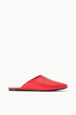 Mules & Flats<STAUD ABBY SLIPPER  RED ROSE REDROSE