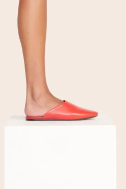 Mules & Flats<STAUD ABBY SLIPPER  RED ROSE REDROSE