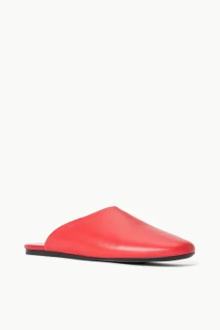 Mules & Flats<STAUD ABBY SLIPPER  RED ROSE REDROSE