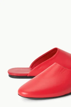 Mules & Flats<STAUD ABBY SLIPPER  RED ROSE REDROSE