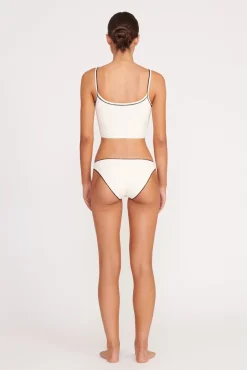 Bikinis<STAUD ABBY SWIM TOP  IVORY BLACK IVORYBLACK