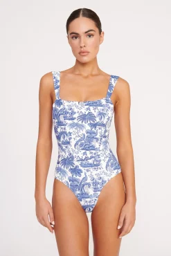 One Pieces<STAUD ADELAIDE ONE PIECE BLUE TOILE BLUETOILE