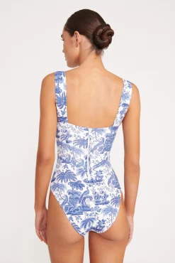 One Pieces<STAUD ADELAIDE ONE PIECE  BLUE TOILE BLUETOILE