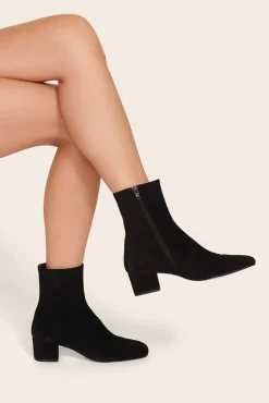 Boots|The Boot Shop<STAUD AIMEE SHORT BOOT  BLACK SUEDE BLACKSUEDE