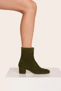 Boots|The Boot Shop<STAUD AIMEE SHORT BOOT  OLIVE SUEDE OLIVESUEDE