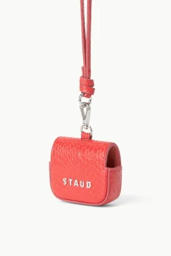 Small Leather Goods|Necklaces<STAUD AIRPOD PRO CASE RED ROSE REDROSE