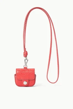 Small Leather Goods|Necklaces<STAUD AIRPOD PRO CASE RED ROSE REDROSE