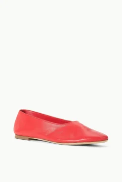 Mules & Flats|Spring Slides<STAUD ALBA BALLET FLAT  RED ROSE REDROSE