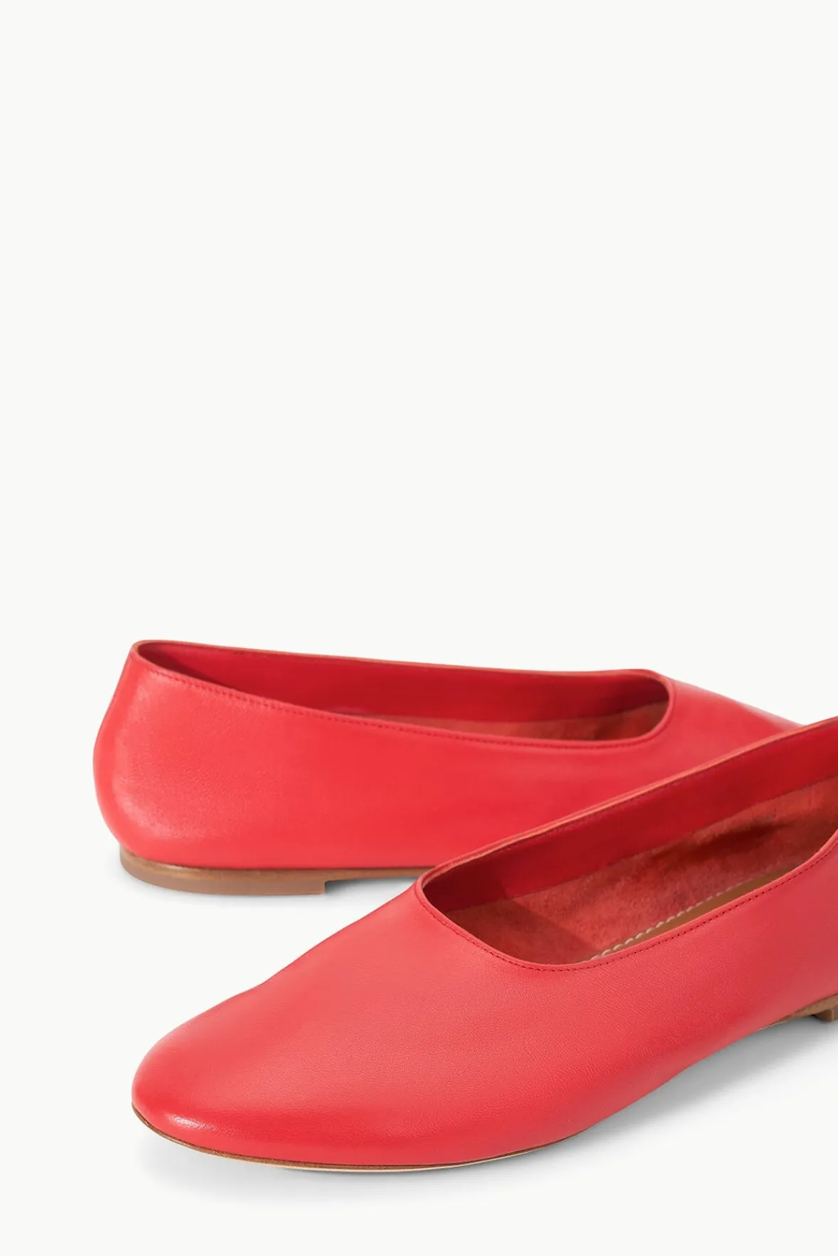 Mules & Flats|Spring Slides<STAUD ALBA BALLET FLAT RED ROSE REDROSE