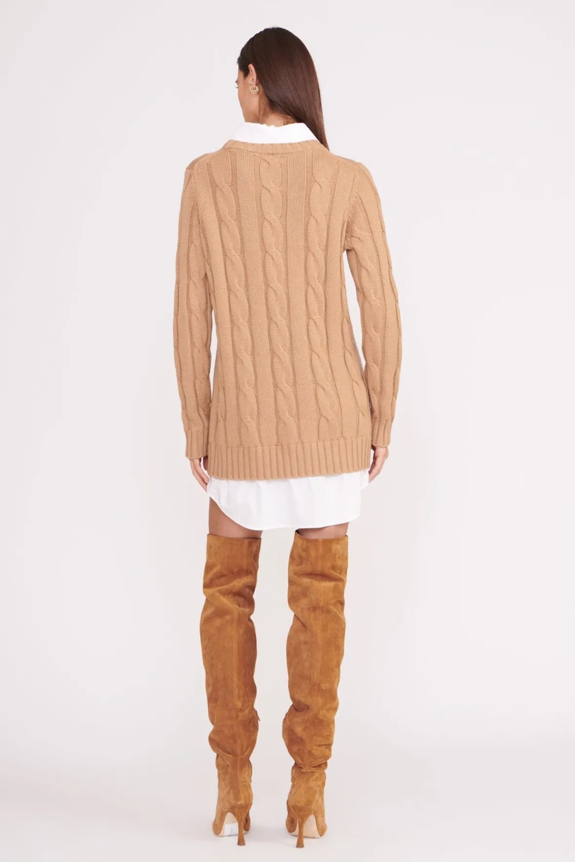 Dresses<STAUD ALDRIN DRESS CAMEL WHITE CAMELWHITE