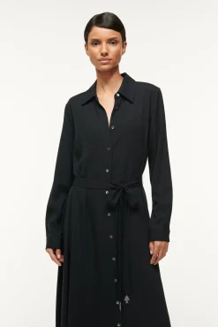 Dresses<STAUD ALESSIO DRESS   BLACK