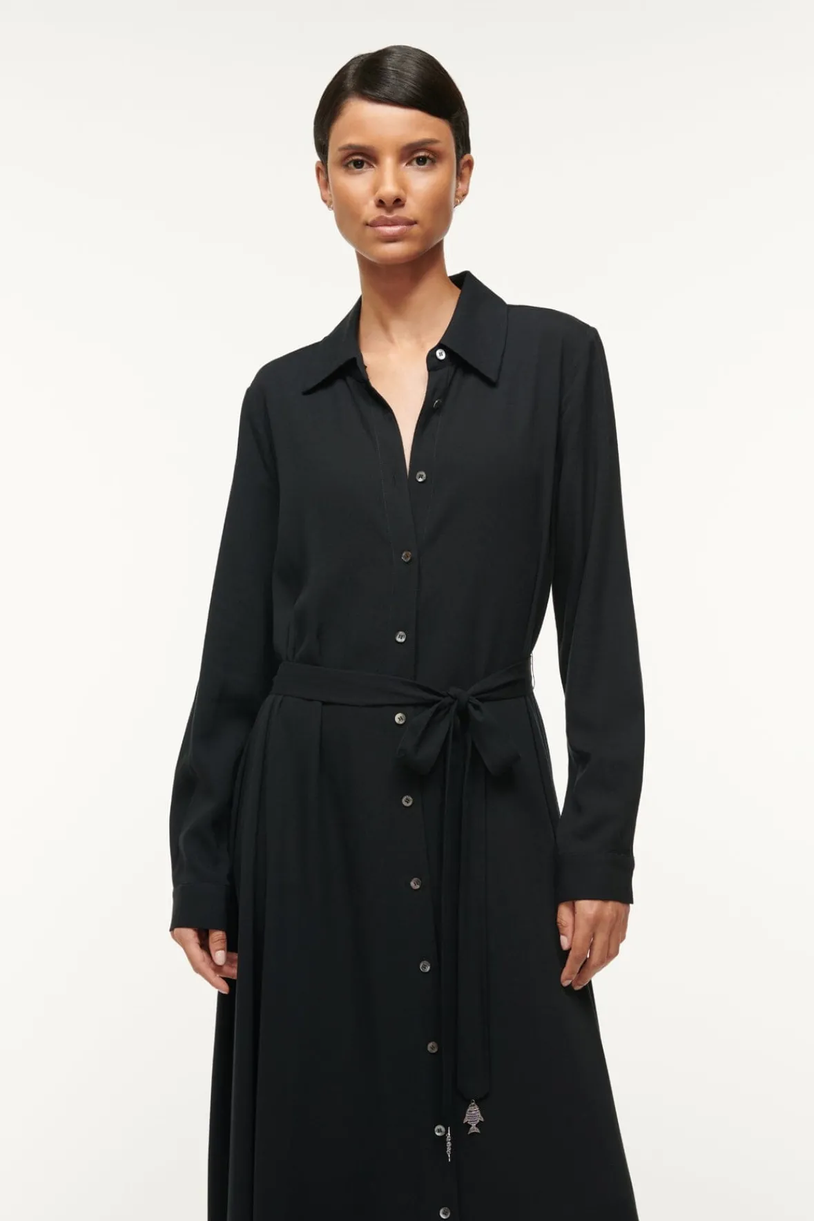 Dresses<STAUD ALESSIO DRESS BLACK