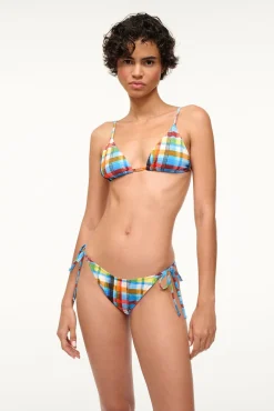 Bikinis<STAUD ALEXIS TRIANGLE TOP MADRAS PLAID MADRASPLAID