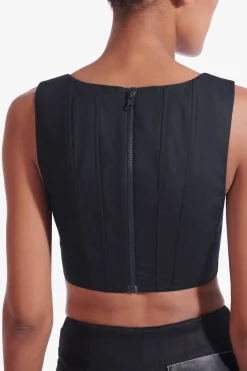 Tops<STAUD ALICE TOP   BLACK