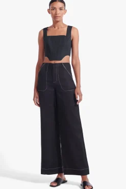 Tops<STAUD ALICE TOP   BLACK