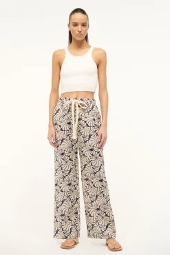 Pants & Shorts<STAUD ALIZE PANT  NAVY SCALLOP BLOCK PRINT NAVYSCALLOPBLOCKPRINT