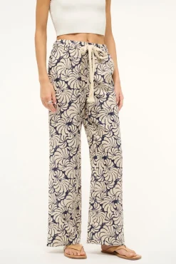 Pants & Shorts<STAUD ALIZE PANT  NAVY SCALLOP BLOCK PRINT NAVYSCALLOPBLOCKPRINT