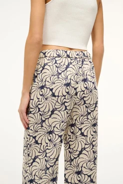 Pants & Shorts<STAUD ALIZE PANT NAVY SCALLOP BLOCK PRINT NAVYSCALLOPBLOCKPRINT
