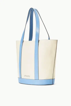 Allora|Totes<STAUD ALLORA TOTE  CREAM BLUE STAUDBLUE