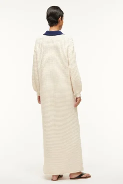 Knits|Dresses<STAUD ALTEA DRESS IVORY NAVY IVORYNAVY