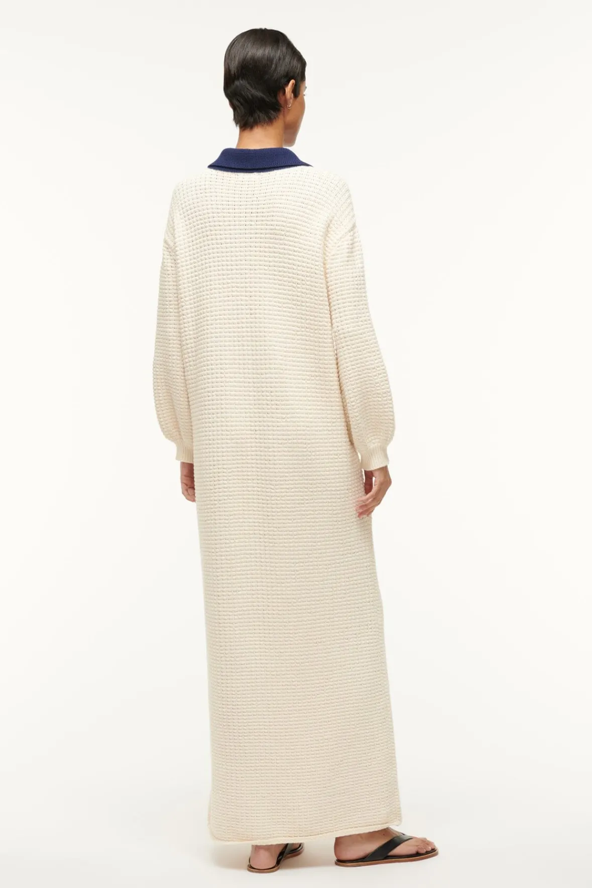Knits|Dresses<STAUD ALTEA DRESS IVORY NAVY IVORYNAVY