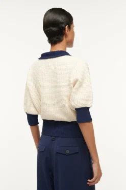 Knits<STAUD ALTEA SWEATER IVORY NAVY IVORYNAVY