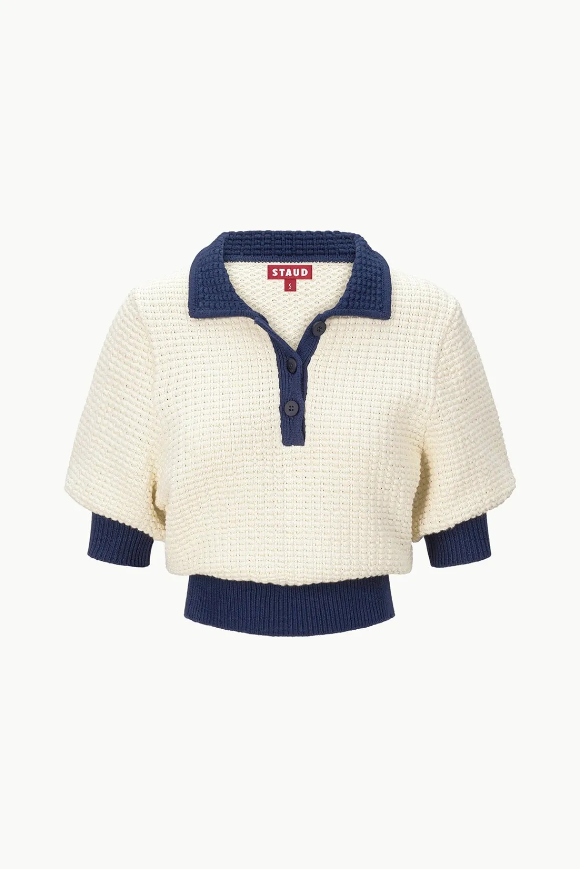 Knits<STAUD ALTEA SWEATER IVORY NAVY IVORYNAVY