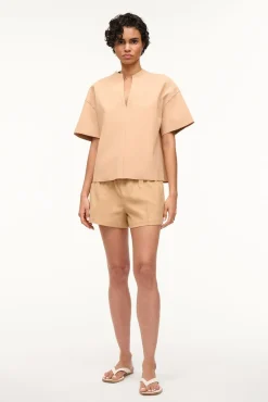 Tops<STAUD AMIGONI TOP   FAWN