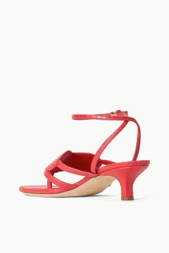 Heels<STAUD AMOUR KITTEN HEEL  RED ROSE REDROSE