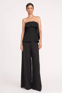 Tops<STAUD ANASTASIA TOP BLACK