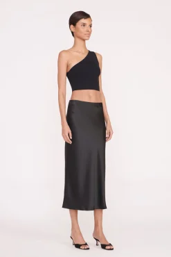 Skirts<STAUD ANGELA SKIRT   BLACK