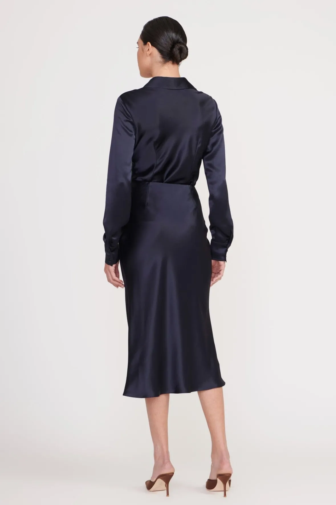 Skirts|Essentials<STAUD ANGELA SKIRT NAVY
