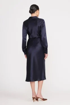 Skirts|Essentials<STAUD ANGELA SKIRT NAVY