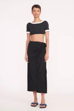 Cover-Ups<STAUD ANGELICA COVERUP SKIRT BLACK