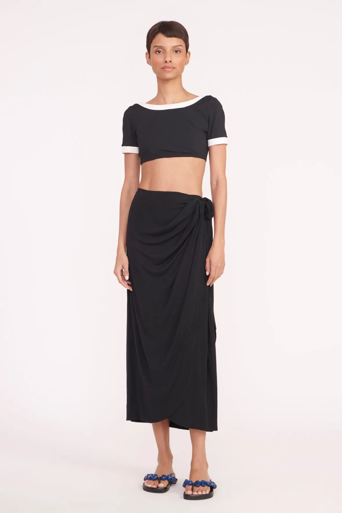 Cover-Ups<STAUD ANGELICA COVERUP SKIRT BLACK