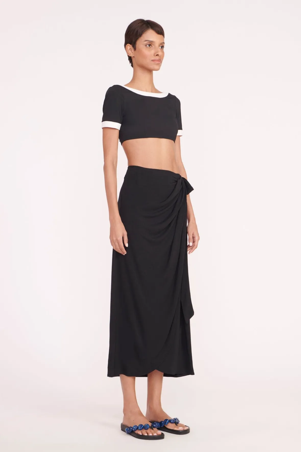 Cover-Ups<STAUD ANGELICA COVERUP SKIRT BLACK