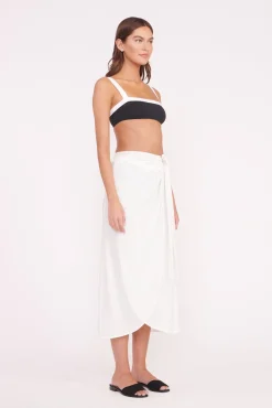 Cover-Ups<STAUD ANGELICA COVERUP SKIRT   WHITE