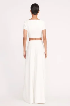 Tops<STAUD ANYA TOP IVORY