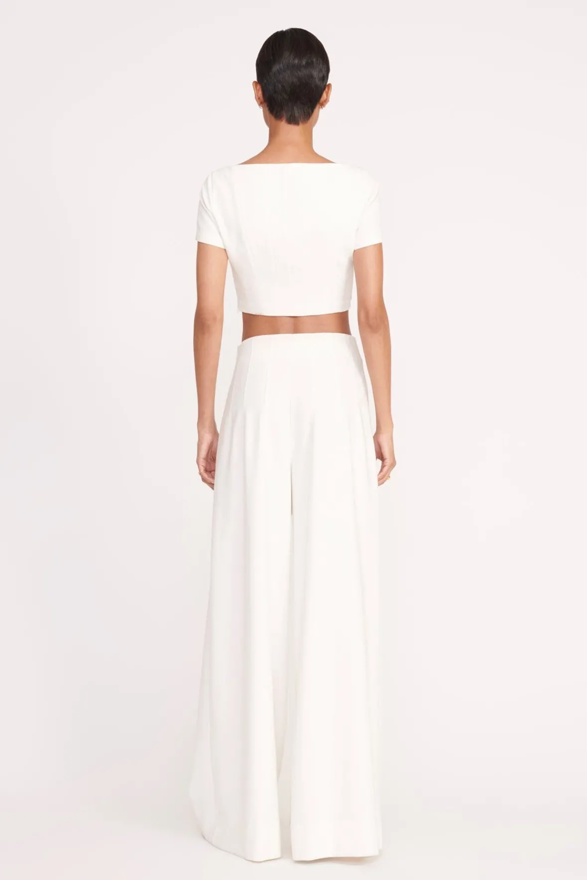 Tops<STAUD ANYA TOP IVORY