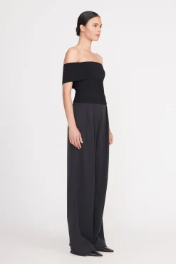 Tops<STAUD ARTISTRY TOP BLACK