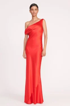 Dresses<STAUD ASHANTI DRESS  RED ROSE REDROSE