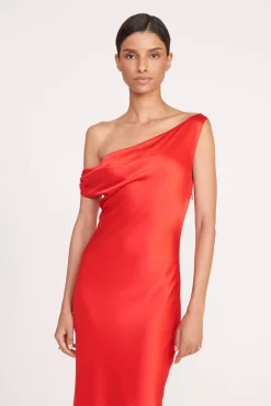 Dresses<STAUD ASHANTI DRESS  RED ROSE REDROSE