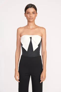 Tops<STAUD ATTICUS TOP BLACK IVORY BLACKIVORY
