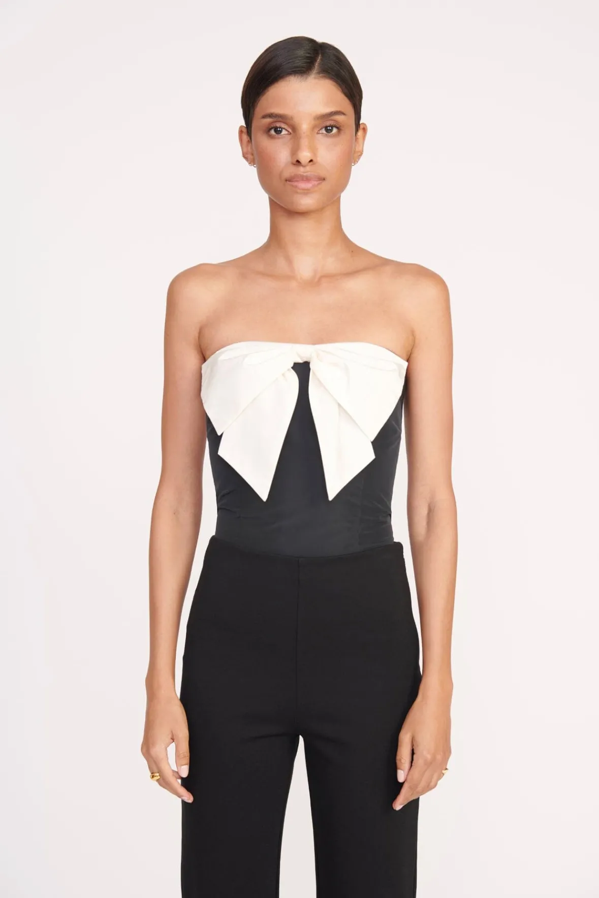 Tops<STAUD ATTICUS TOP BLACK IVORY BLACKIVORY