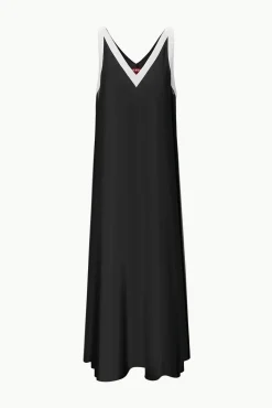 Cover-Ups<STAUD AVELINE COVERUP DRESS  BLACK WHITE BLACKWHITE