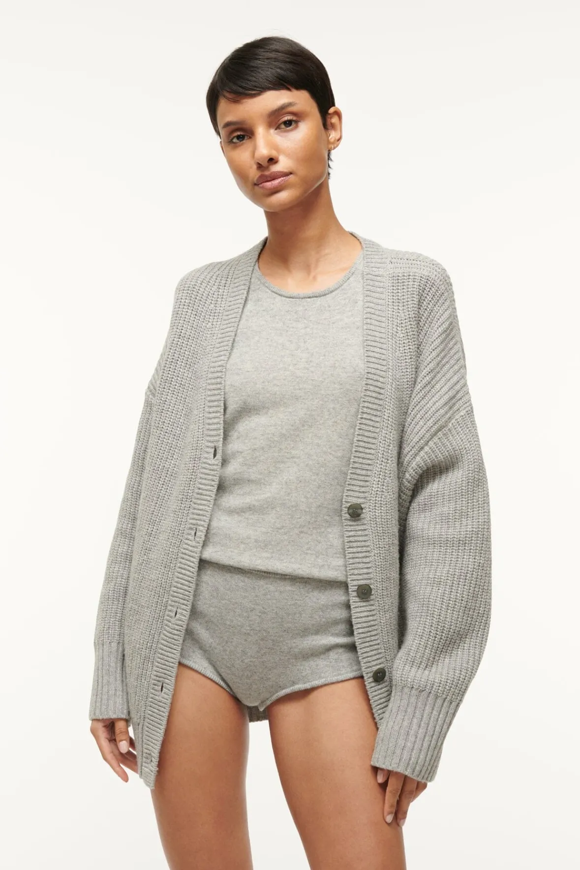 Best Sellers|Tops<STAUD AYANA TOP HEATHER GREY HEATHERGREY