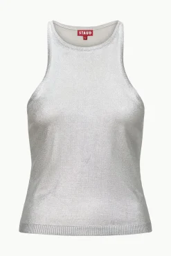 Tops<STAUD AYANA TOP   SILVER