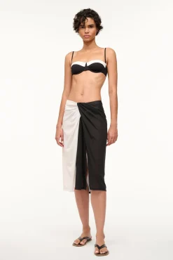 Cover-Ups<STAUD AZALEA COVERUP SKIRT WHITE BLACK WHITEBLACK