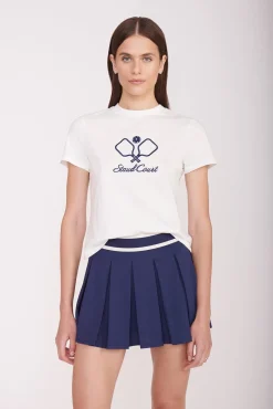 STAUD Court<STAUD BACKHAND TOP WHITE